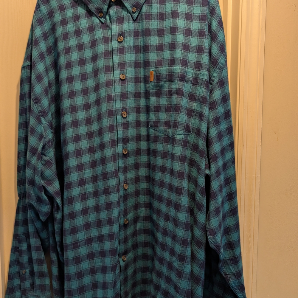 Mens Blue Checkered Izod